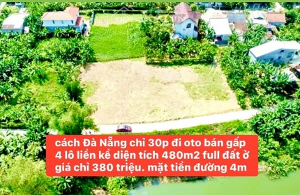 Bán Nhanh 4 Lô LK Biệt Thự Nhà Vườn 480m2 chỉ 380 triệu